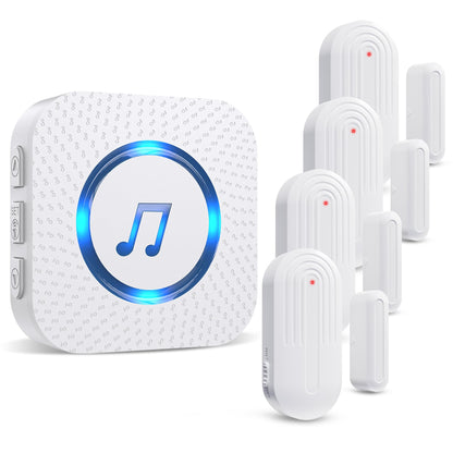 Sanjie Door Chime,Wireless Door Chimes When Door Opens Entry Alarm for Home/Business/Office/Store with 800ft Range,55 Chimes and 5 Adjustable Volume Door Ringer Alert