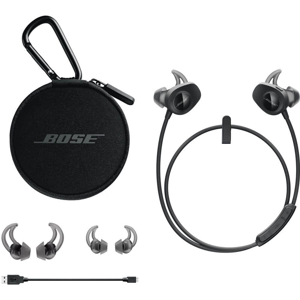 Bose SoundSport, Wireless Earbuds, (Sweatproof Bluetooth Headphones for Running and Sports), Black