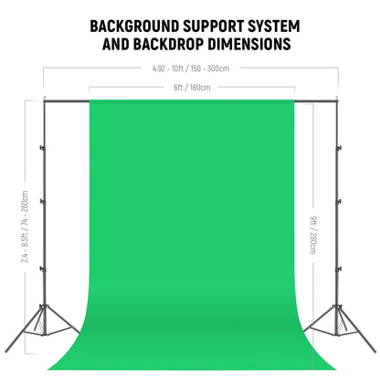 NEEWER Photography Lighting Kit with Backdrops,8.5x10ft Backdrop Stands,5700K 800W Equivalent 24W LED Umbrella Softbox Continuous Lighting,60cm Light Reflector, Photo Studio Equipment for Video Shoot