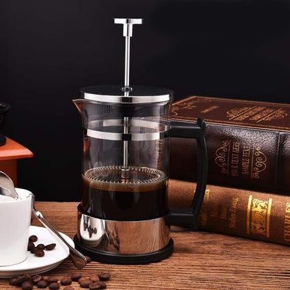 French Press Coffee Maker, Heat Resistant Borosilicate Glass Coffee Press for Kitchen, Travel, Camping