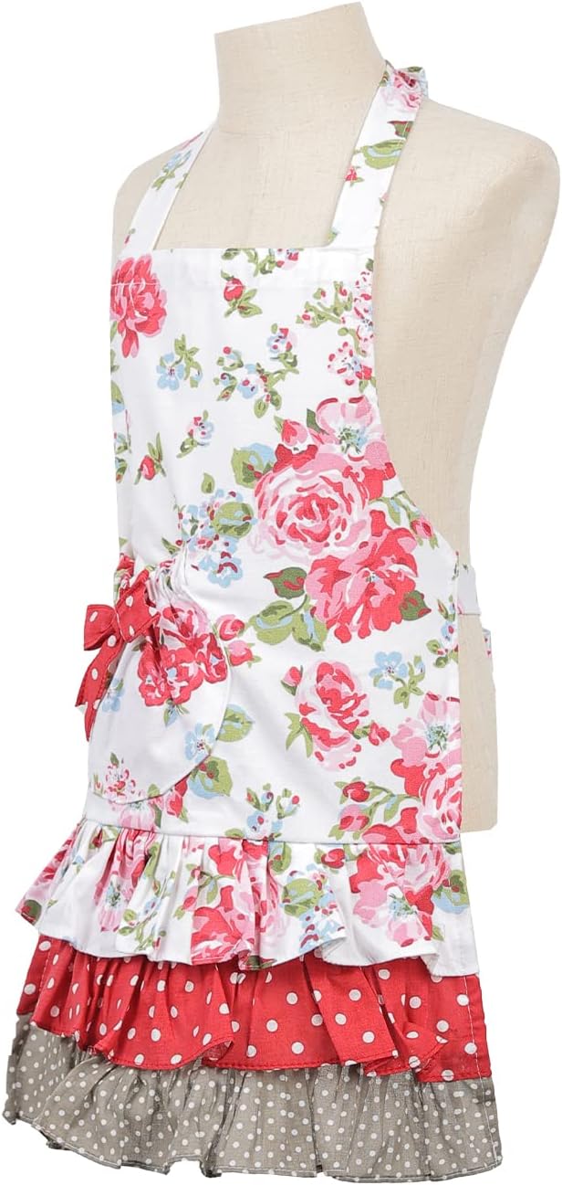 Surblue Heavy Duty Kitchen Aprons for Women - Ideal for Cooking & Gardening
