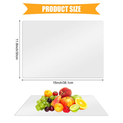 50 Pcs Plastic Cutting Boards for Kitchen, 15 x 11.8 Inch Flexible Frosted Cutting Mats, Clear Non-Porous Dishwasher Safe Chopping Boards, Non-Slip Plastic Placemats Table Mats