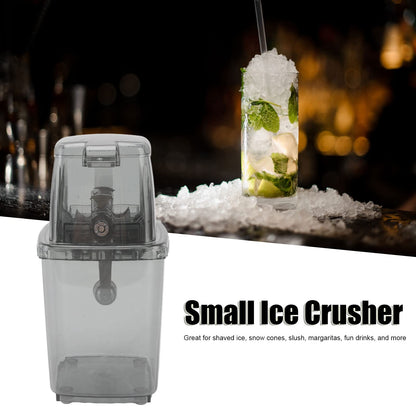 YOUTHINK Ice Crusher, Manual Ice Crusher Small Portable Crusher Hand Operated Snow C1 Machine Grey for Home Kitchen Summer Cooling