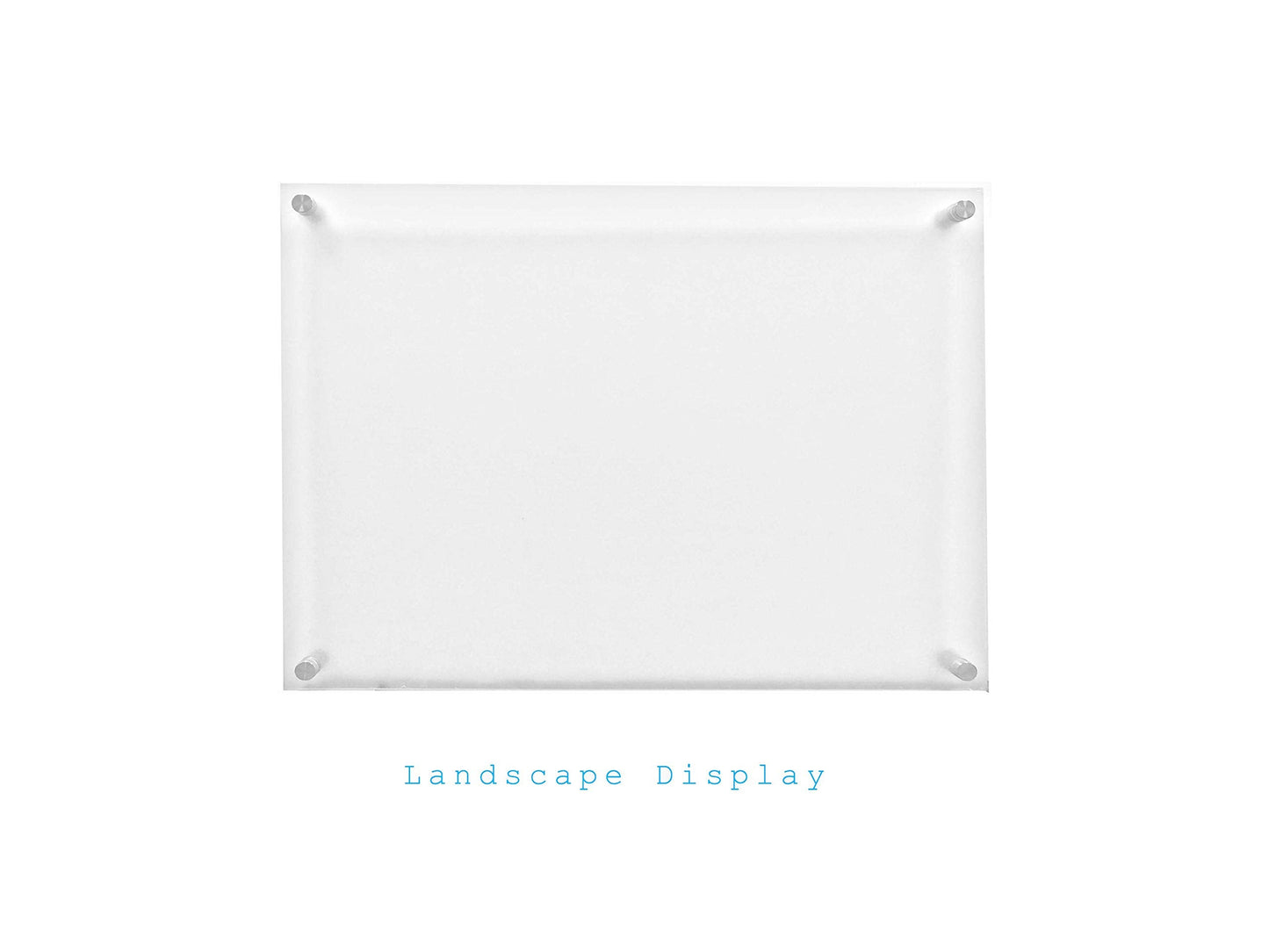 6x8 Floating Acrylic Picture Frame With Chrome Standoff Double Panel Wall Mount Photo Frame for Picture Up To inches (Inner Max Size is 6x8 inch)