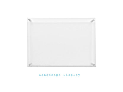 6x8 Floating Acrylic Picture Frame With Chrome Standoff Double Panel Wall Mount Photo Frame for Picture Up To inches (Inner Max Size is 6x8 inch)