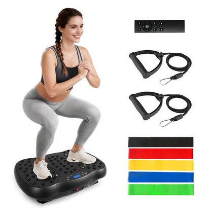 FURFAST Vibration Plate Exercise Machine, 10 Auto Modes/200-Levels Vibrating Plate for Lymphatic Drainage Weight Loss, 450lbs Capacity Whole Body Shake Plate for Women Men