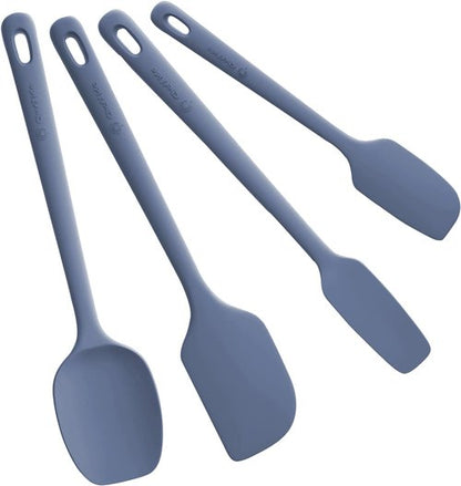 ChefAide Silicone Spatula Set - 4 Pieces with Ergonomic Grip & Heat Resistance for Nonstick Cookware
