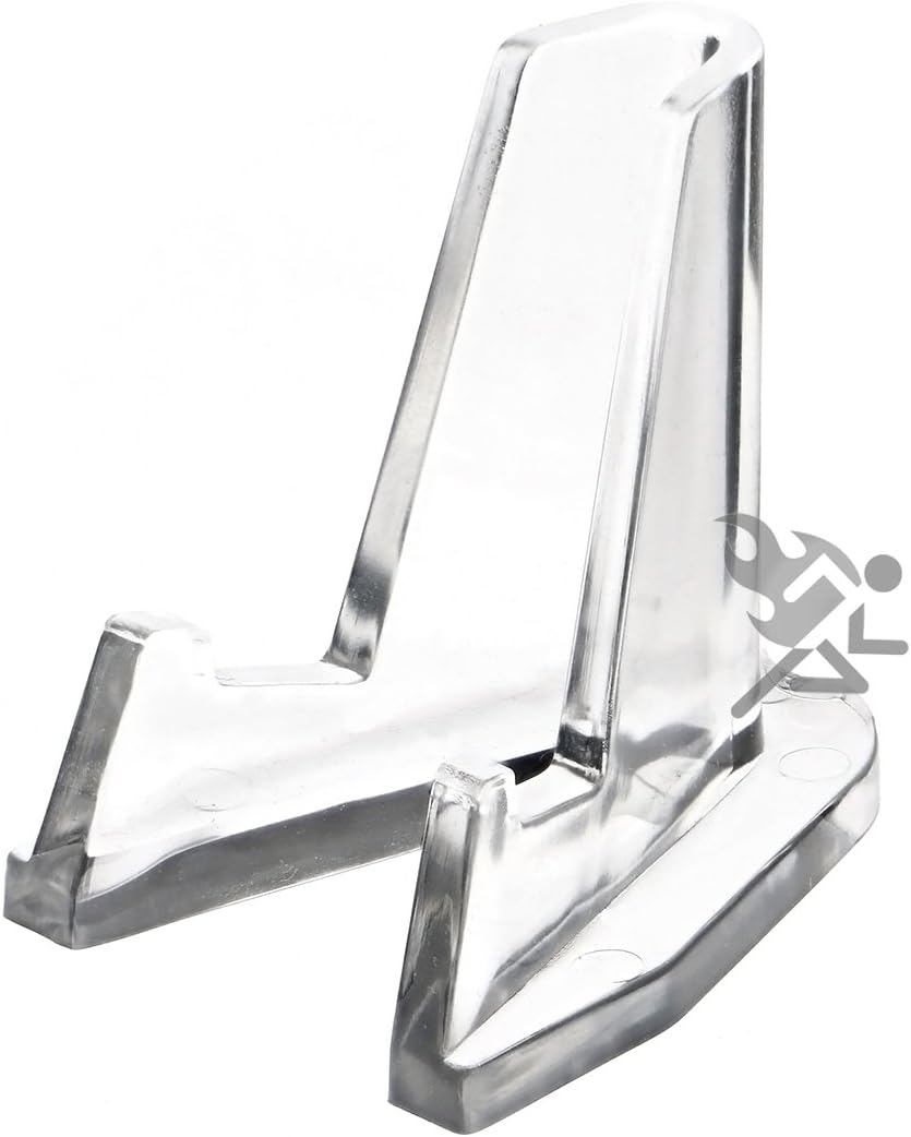 Small Clear Acrylic Display Stand, Easel Holder for Coins, Lighters & Knife (Qty 15)