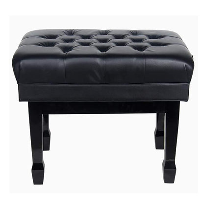 Meiiron Luxury Leather Piano Bench Wooden with Large Music Sheets Storage Compartment, Soft Leather Padded Stool and Solid Wood Frame - 10cm Height Adjustable