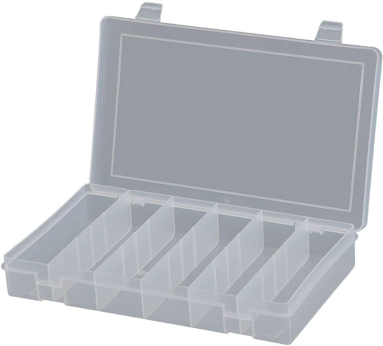 DURHAM Plastic Divider Box - 11x6-3/4 x1-3/4" with 6 Compartments and 5 Dividers