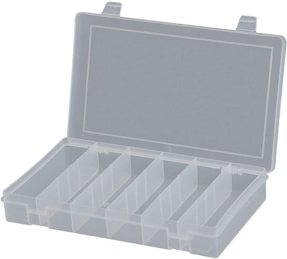 DURHAM Plastic Divider Box - 11x6-3/4 x1-3/4" with 6 Compartments and 5 Dividers