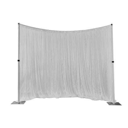 Hecis Pipe and Drape Curved Backdrop Stand, 6-10' Tall x 10' Wide Adjustable Curved Backdrop Kit for Event， Party, Trade Shows and Wedding Decor…