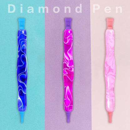 Praise V Do 5D Diamond Painting Art Drill Dot Bead Screw Pen Only Tool Accessory Kit, Rhinestone Gem Picker for Adults Diamond Painting Nail Art Decoration Purple Blue Pink