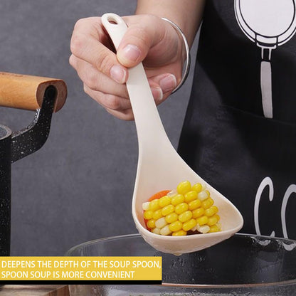 DOERDO 3Pcs Rice Paddle Spoon Soup Spoon Non Stick Rice Scooper Rice Spatula Cooking spoon for Rice Soup Potato, White
