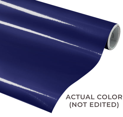 VViViD DECO65 Dark Blue Gloss Permanent Adhesive Craft Vinyl (12" x 20ft)