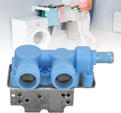 PP Double Head Water Inlet Valve Replacement Accessories for Washing Machine (110-120V)