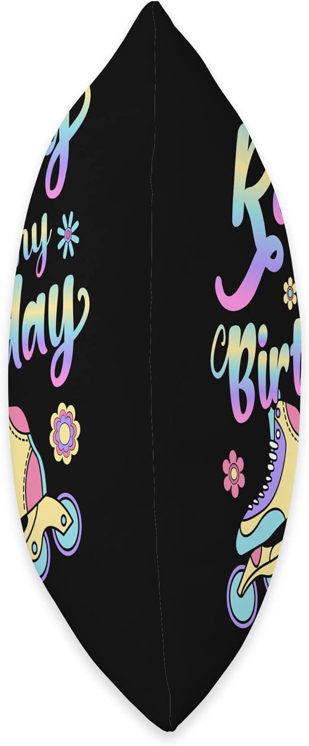 Inline Skater Party Accessories: Rolling Into My Birthday Throw Pillow, 18x18, Multicolor