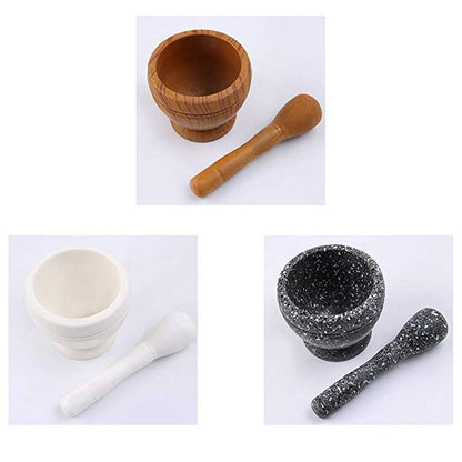 Leoyee Garlic Press, Mortar and Pestle, Easy to Clean Mini Garlic Grinding Tool Kitchen Tool Food, Squeezer Garlic Press