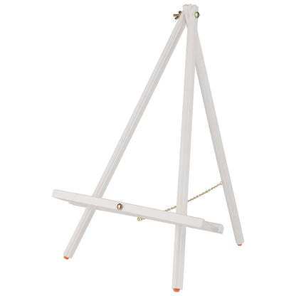 Creative Mark Thrifty Wood Tripod Display Easel Stand for Painting Pack of 12 - Durable Light Weight and Foldable, Perfect Drawing and Painting - White Finish - Ideal for Artist