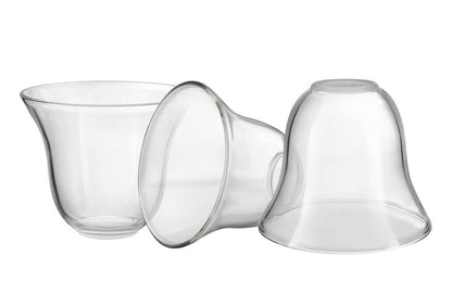 Aspen Creative 23625-60-3, Clear Glass Shade For Lighting Fixture/Vanity Light/Wall Light, Size: 5-3/8" D x 4-3/4" H, 3Pcs/Pack