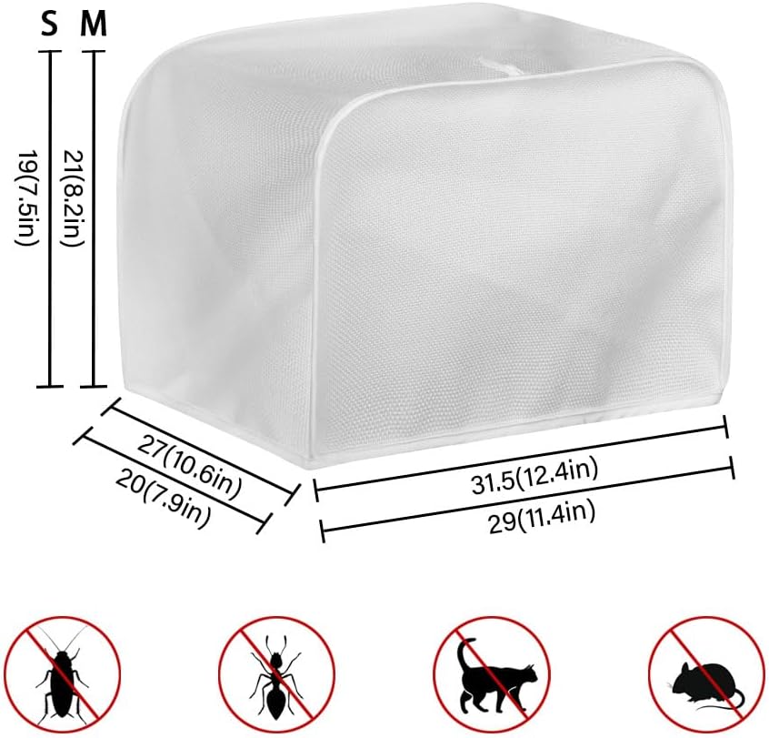 Sunflower Butterfly Print Toaster Cover, 4 Slice American Flag Washable Oven Cover for Kitchen