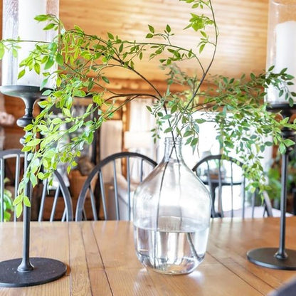 HANDIC Artificial Plants Stems 2pcs Branches for Vase Faux Greenery Stems Plant for Shop Garden Office Home Décor (45"/Each Branch) (2, Green)