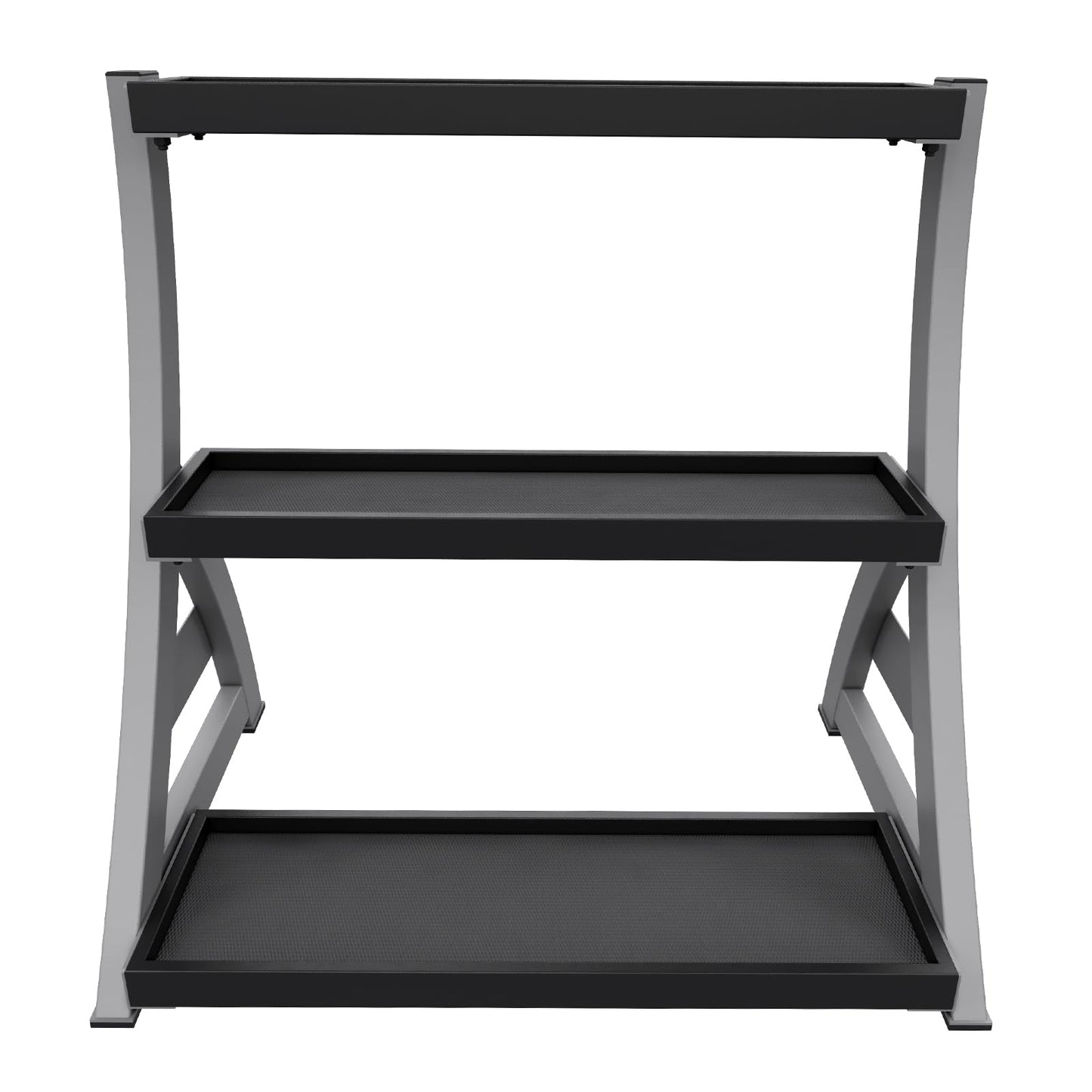 Power Systems Studio Premium 3-Tier Kettlebell Rack, Holds Up To 12 Kettlebells, 31 x 23 x 33 Inches, Gray/Black (50090)