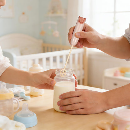 MAGICLULU Handheld Electric Baby Formula Mixer with 2 Stirring Sticks, Portable Small Drink Milk Powder Mixer for Bottle Protein Powder Coffee Travel Office Home Stirrer Supply