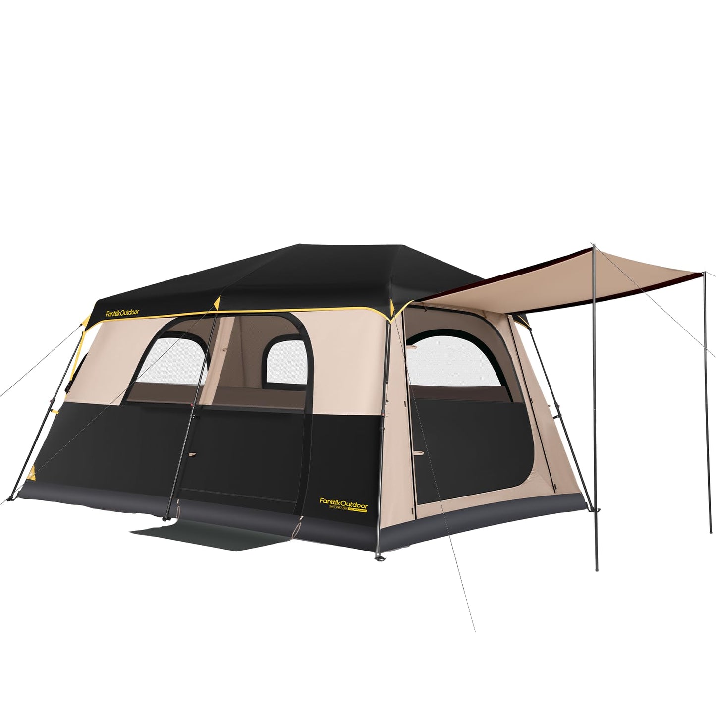 FanttikOutdoor Zeta C8 Apex Camping Tent, 8 Person Instant Cabin Tent Setup in 60s, Family Tent with Carry Bag for Family Camping & Hiking, Waterproof, Upgraded Ventilation