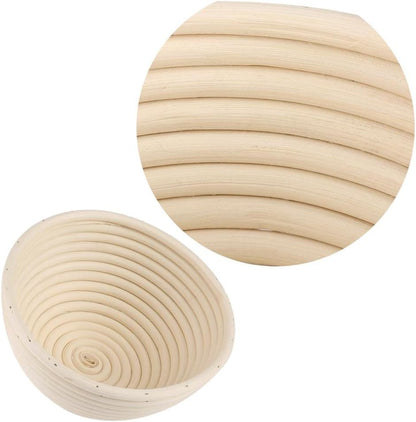 MAVIS LAVEN Round 8 Inch Bread Basket, Rattan Proofing Basket for Dough Rising (189cm)