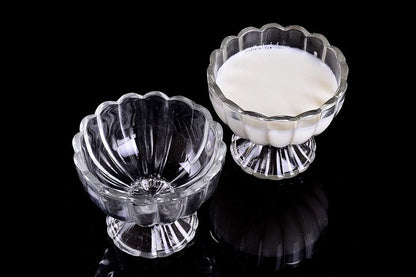 VanEnjoy Glass Bowl Set, Mini Prep, Dip, Dessert, Ice Cream, Bar Snack Dish Bowls - Set of 4, 4 Oz in Safe Package