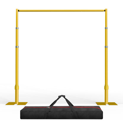 EMART Pipe and Drape Backdrop Stand Kit, 12ftx10ft Heavy Duty Adjustable Photo Background, Metal Frame with Flat Base for Wedding, Birthday Party, Banquet Decorations - Gold