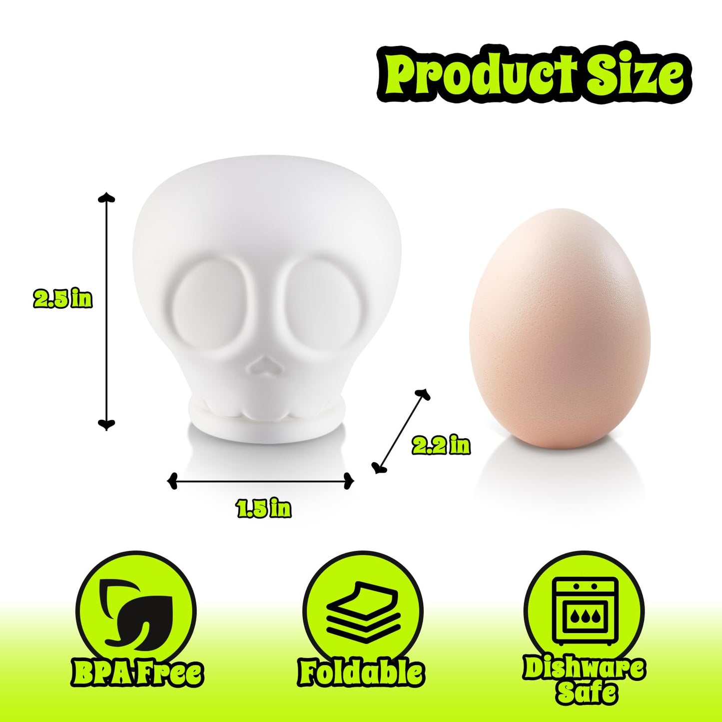 Skeleton Egg Yolk Separator Silicone Egg Separator For Raw Eggs Cute Kitchen Accessories Cool Kitchen Gadgets Baking Supplies For Home Bakers Gothic Home Decor