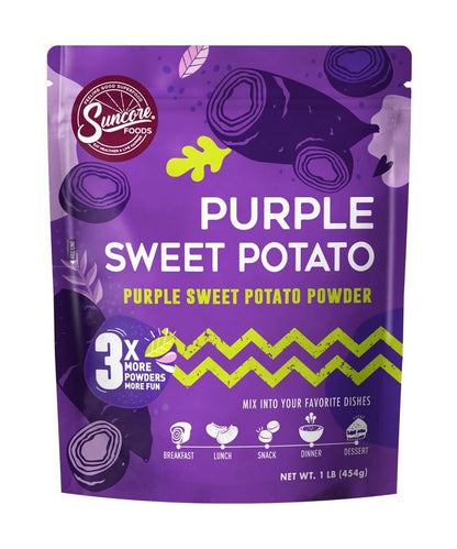 Suncore Foods Purple Sweet Potato Powder, Purple Food Coloring Powder, Gluten-Free, Non-GMO, 16oz, 1 Pack