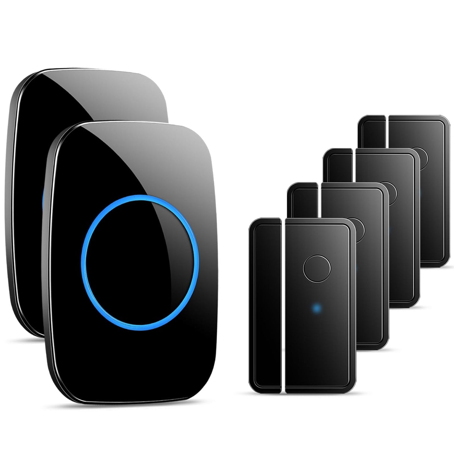 Door Chime When Door Opens, FullHouse Door Sensor Wireless Entry Alarm with 1000ft Range, 60 Chimes and 5 Volume Levels for Business/Store/Home/Office