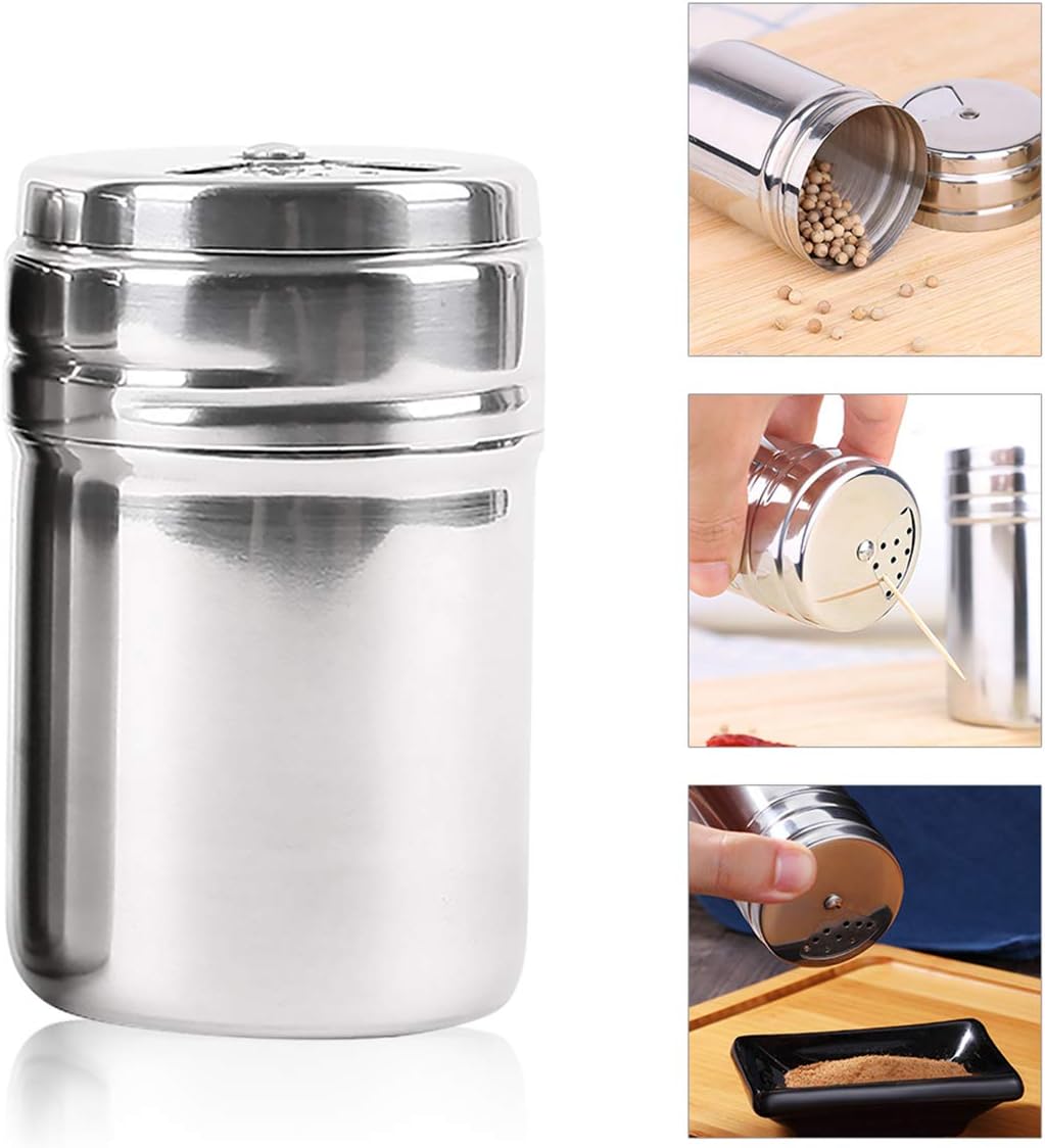 Gift Set Spice Jar with Shaker Tops, Food Seasoning Bottle with Travel Bag, Set of 6 Kitchen Gadget for Camping