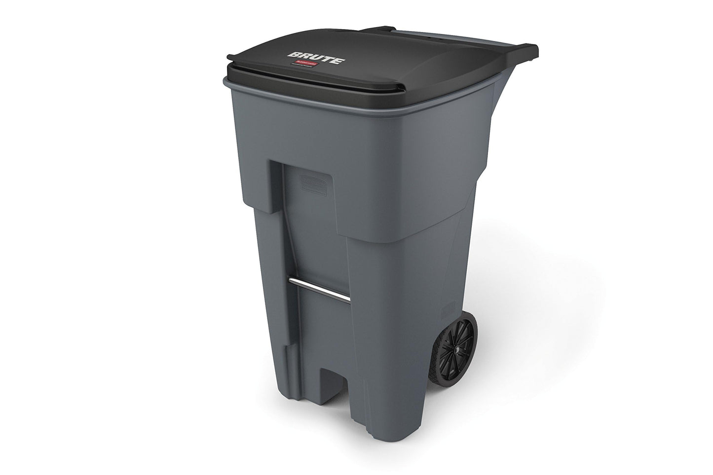 Rubbermaid Commercial Products BRUTE Rollout Plastic Trash/Garbage Can/Bin with Wheels 65 Gal for Restaurants/Hospitals/Offices/Back of House/Warehouses/Home