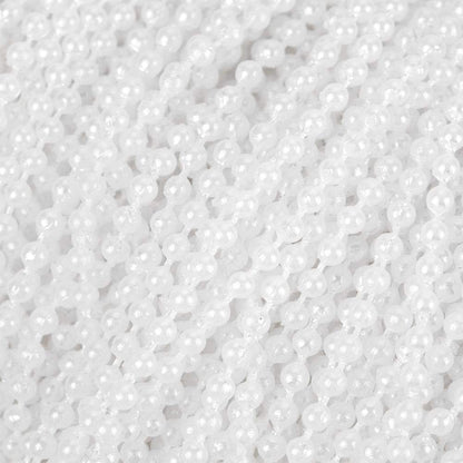 Faux Pearl Bead Garland Spool Rope,100m/roll Imitation Pearl Wire Beads Garland String Wedding Party Decoration 2.5mm(White)