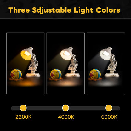 Kyglaring LED Light Kit Compatible with Lego Pixar Luxo Jr 21357 Building Blocks, Upgraded Touch Control & Dimming, Lighting Accessories for Lego Pixar Lamp Model Set, Lights Only
