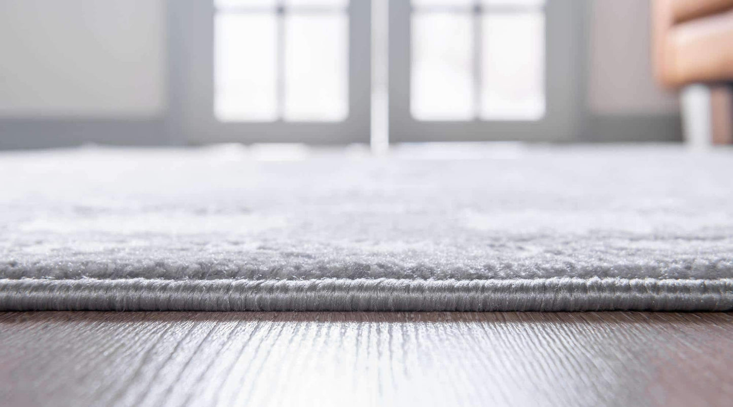 Unique Loom Boston Collection Area Rug - Floral (7' 10" x 10' Rectangle, Gray/ Ivory)