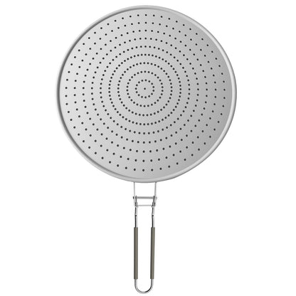 Silicone Splatter Screen for Frying Pan 13 Inch - Grease Splatter Guard with Foldable Handle, Dishwasher Safe & Never Rusts, Fits Most Pans for Stove Top & Bacon Cooking
