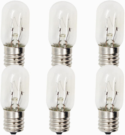 Upgraded 10692 Microwave Bulb 110-130V T7 E17 25W Compatible with GE Appliance Bulb, Excellent Quality - 6 Pack