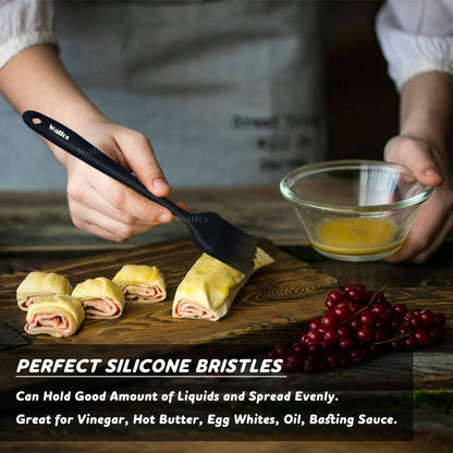 Walfos Silicone Basting Pastry Brush, Heat Resistant for Oil Butter BBQ Grill Baking, BPA Free (10")
