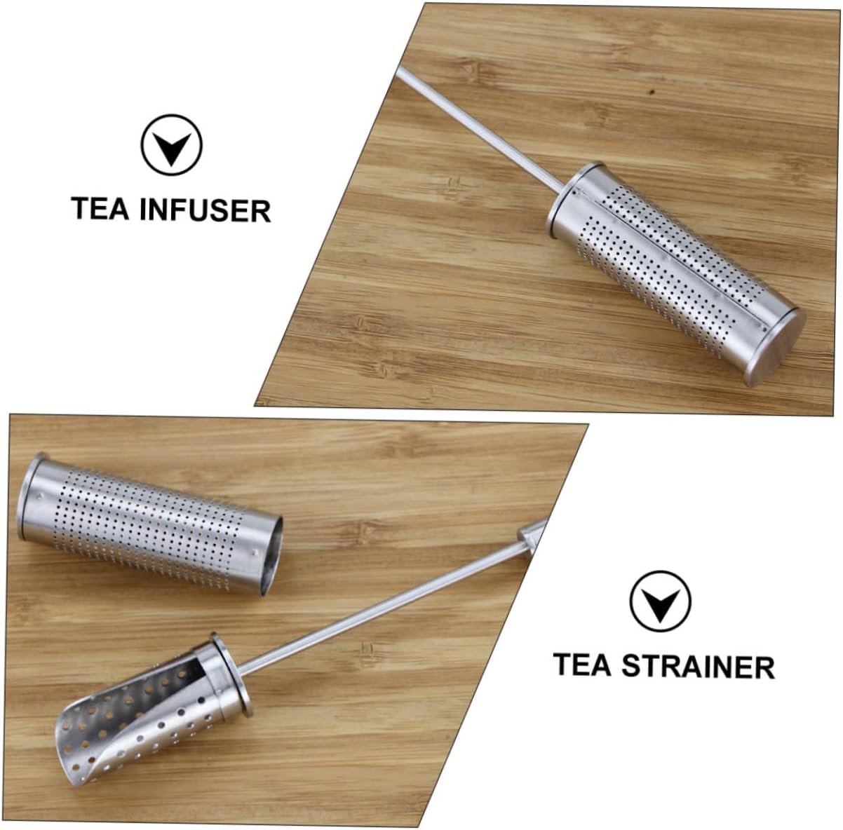 Stainless Steel Tea Strainer with Handle, Mesh Tea Infuser, Cooking Strainer, Loose Leaf Blade, Coffee Filters for Tea