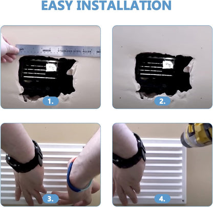 Cenipar 4" Louvered Vent Cover, Dryer Exhaust Air Vent Cover with Screws, Easy Installation, White