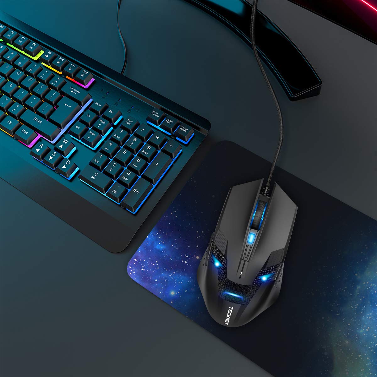 TECKNET Wireless Mouse-USB Ergonomic Optical Cordless Mouse with 8 Buttons,24-Month Battery Life,High-Precision 5 Adjustable DPI for PC/Mac/Laptop