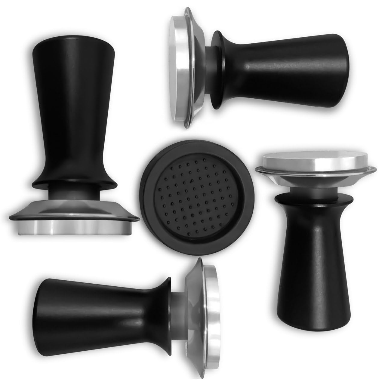 51mm Coffee Tamper - Premium Stainless Steel Espresso Press with Flat Base, Spring Loaded, Ergonomic Handle for Barista-Quality Espresso & Consistent Tamping, Perfect for Home & Commercial Use