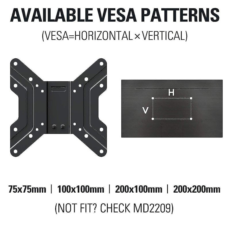 Mounting Dream MD2210 Lockable RV TV Mount for 17-43 inch TV, RV TV Wall Mount 200mm VESA 44 lbs. Loading and MD2209 Lockable RV TV Mount for 10-26 Inch Flat Screen TV, Camper Trailer RV TV Wall Mount