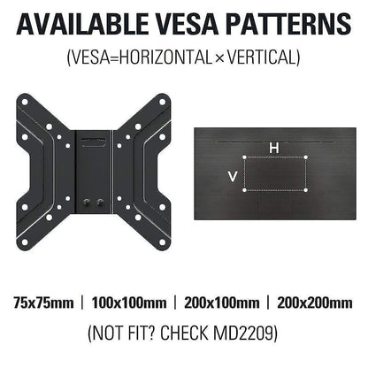 Mounting Dream MD2210 Lockable RV TV Mount for 17-43 inch TV, RV TV Wall Mount 200mm VESA 44 lbs. Loading and MD2209 Lockable RV TV Mount for 10-26 Inch Flat Screen TV, Camper Trailer RV TV Wall Mount
