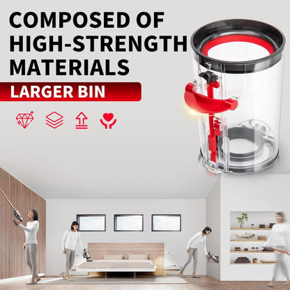 Upgrade Dust Bin Vacuum Attachment for V11 V15 SV14 SV15 Vacuum Cleaner, Replacement for Part no.970050-01 and Part